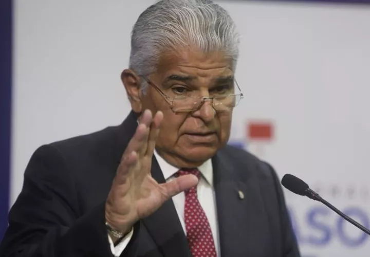 José Raúl Mulino en su conferencia semanal. Foto: EFE