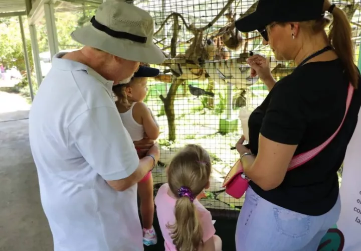 Alimentación de fauna en el Parque Municipal Summit. Foto: Cortesía