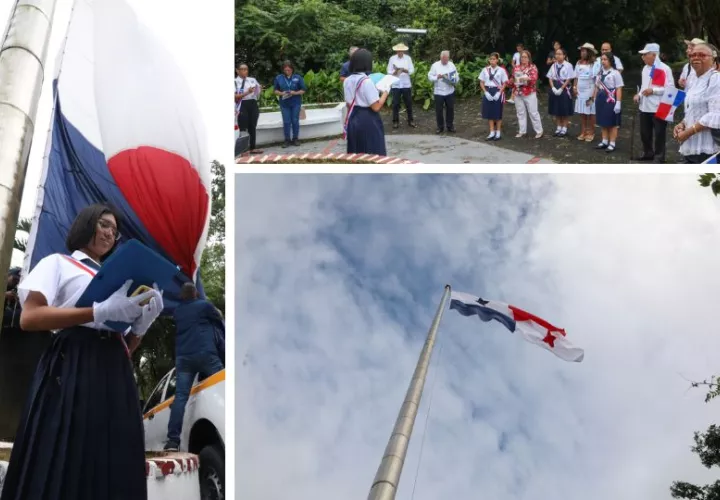 Ceremonia de cambio de la bandera nacional. Foto: Cortesía