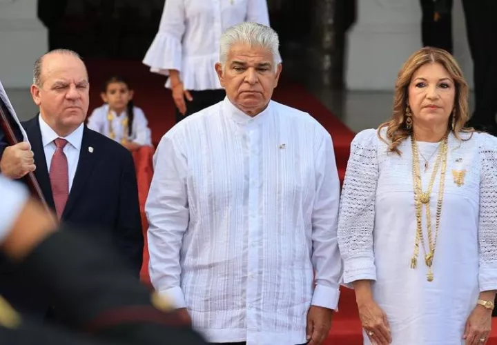 El mandatario durante los actos protocolares de este 4 de noviembre. 