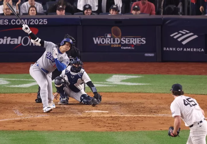 Ohtani, en la caja de bateo en un partido contra los Dodgers. Foto: EFE