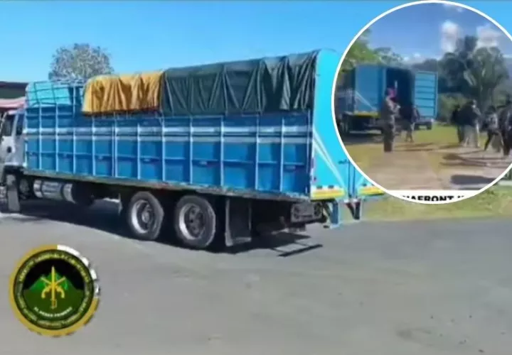 15 hombres y 7 mujeres, fueron encontrados en el interior de un camión articulado.