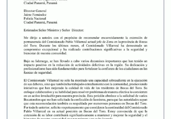 En la carta se deja claro que el trabajorealizado satisface a la comunidad.