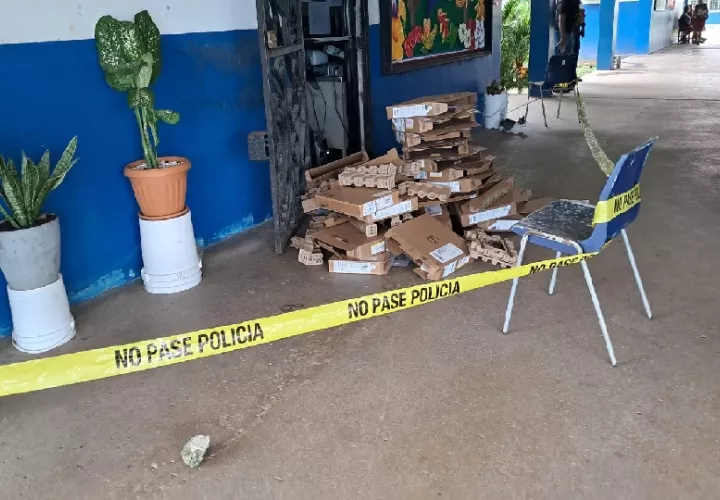 Con el apoyo de la comunidad esperan atrapar a las personas que hurtaron las laptos. Foto. Diomedes Sánchez