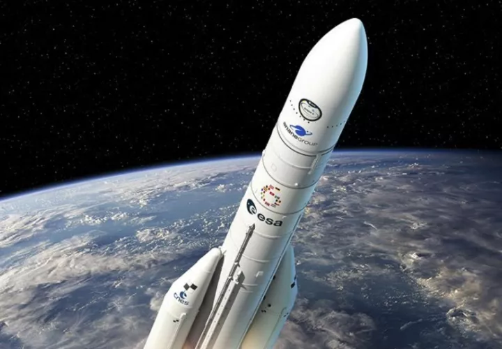 Impresión artística del cohete Ariane 6. Crédito: ESA - D. Ducros