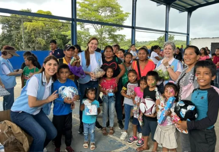 Todos los años se realiza la fiesta infantil navideña. Foto: Cortesía