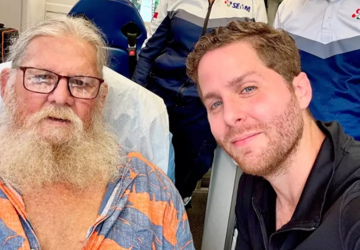 El Santa Miguel y Mayer Mizrachi. Foto: Instagram / @mayermm