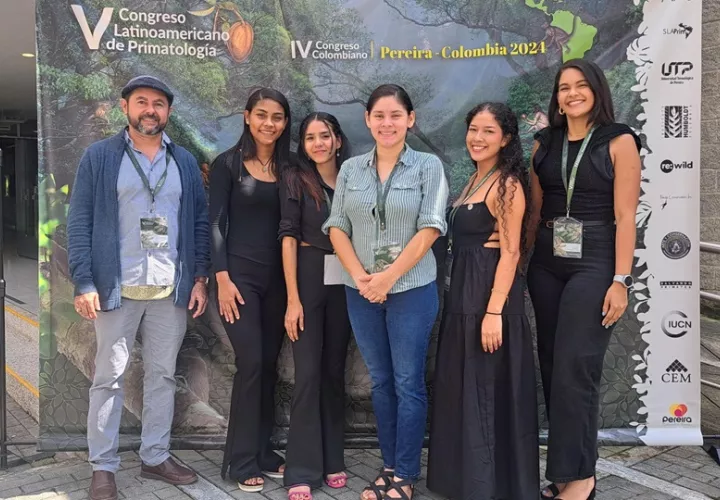 Representantes de Panamá en el congreso   Latinoamericano de Primatología. Foto: Cortesía