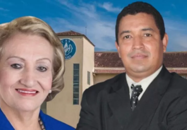Licdo. Emguelbert Geovanny Estrada Linares y Etelvina Bonagas. Foto: Redes sociales.
