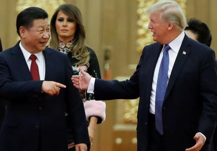 Donald Trump, presidente electo de Estados Unidos y el presidente de China, Xi Jinping.  EFE