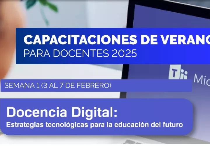 Promoción de la capacitación a los educadores que se realizará en el mes de febrero. Imagen del Meduca