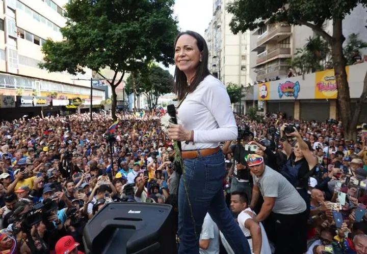 La líder antichavista María Corina Machado. EFE