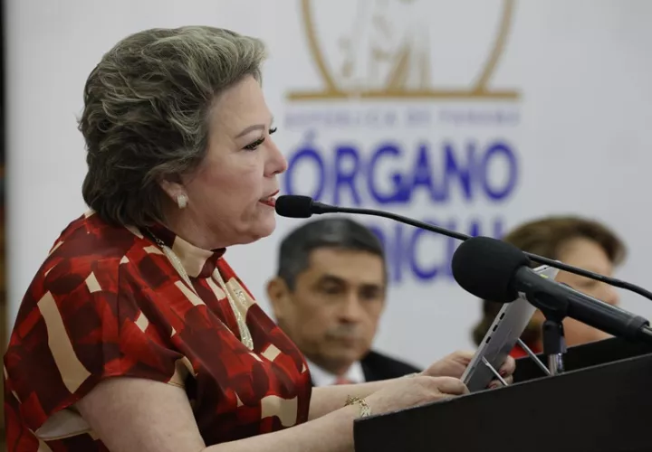 María Eugenia López en un evento la mañana de este viernes. Foto: EFE