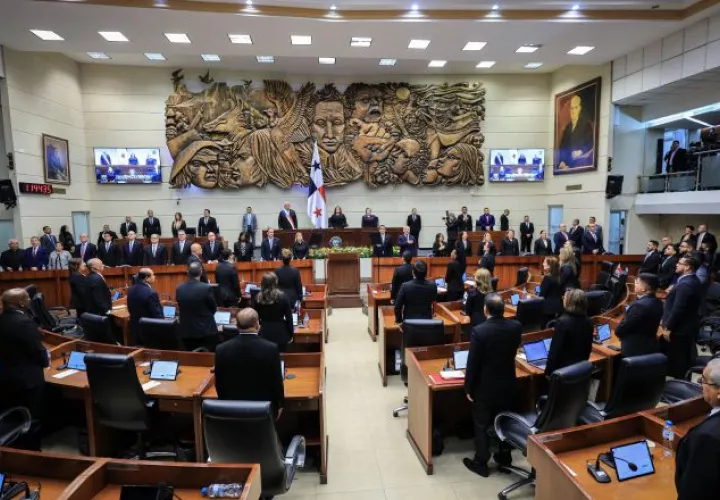 Una parte medular del discurso de Mulino ante la Asamblea fue referente al proyecto de ley No.163. Cortesía Presidencia