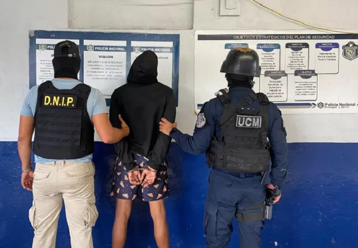 La captura del sospechoso de homicidio en Colón, se hizo en Cativá. Foto: Diómedes Sánchez.