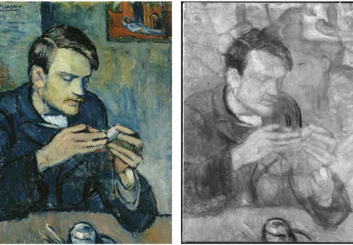 La pintura data del periodo azul del artista español.
