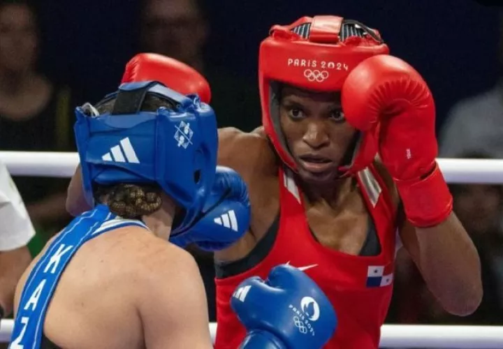 Atheyna Bylon (rojo), medalla de plata en los Juegos de París 2024. Foto: COP
