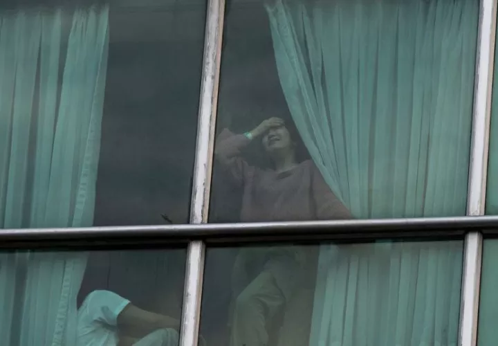 Los migrantes permanecen en el hotel Decápolis. Foto: Cortesía