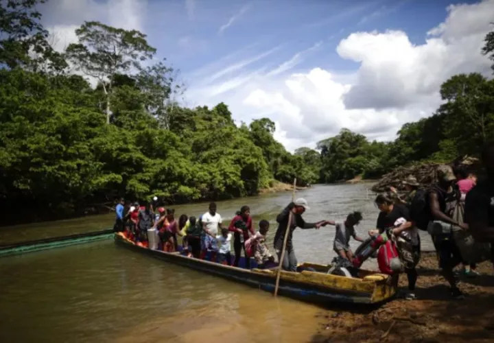 Los venezolanos han sido el grupo mayoritario entre los migrantes que cruzan la selva del Darién. Foto: EFE