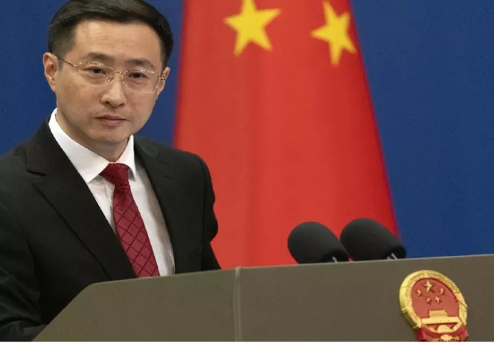 El portavoz de la Cancillería china Lin Jian, en una imagen reciente. EFE
