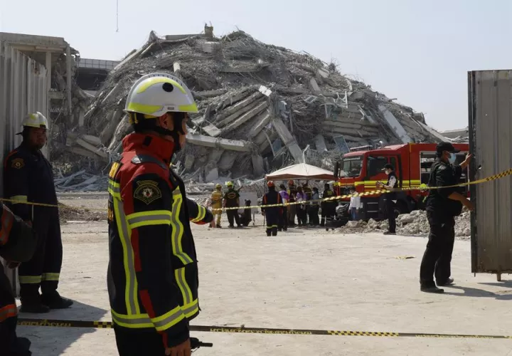 Afectaciones tras terremoto en Birmania. Foto: EFE