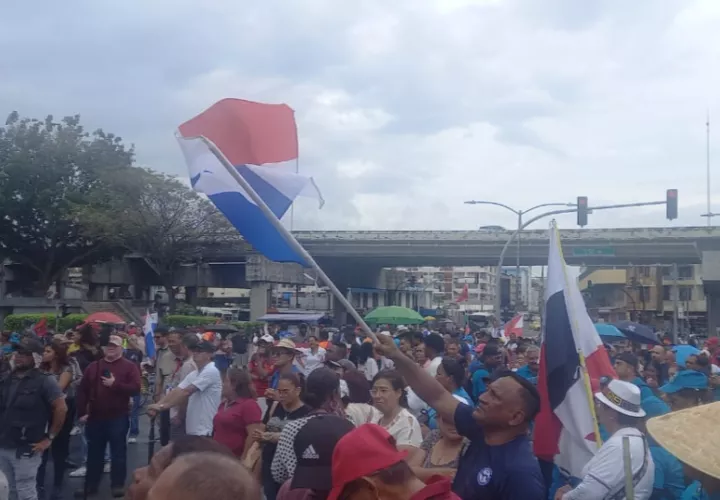 Marcha en la 5 de Mayo. Foto: Francisco Paz