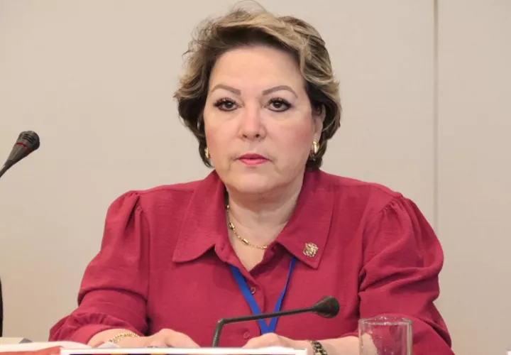 La magistrada presidenta de la Corte, María Eugenia López, enfrenta varias denuncias en la Comisión de Credenciales. Foto: Cortesía