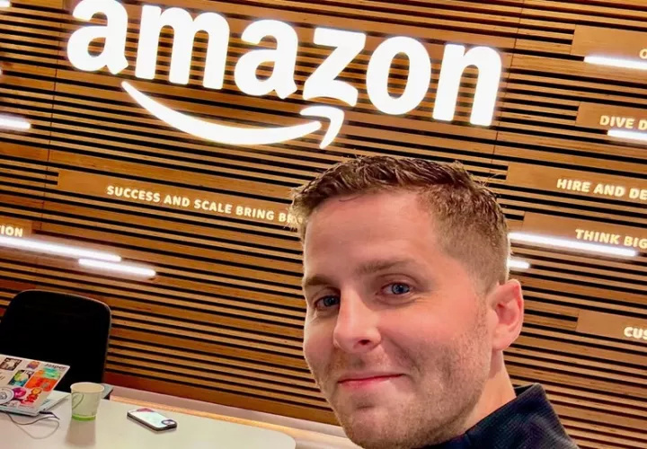 El alcalde Mayer Mizrachi se reunió esta semana con el equipo de Amazon. Foto: Cortesía