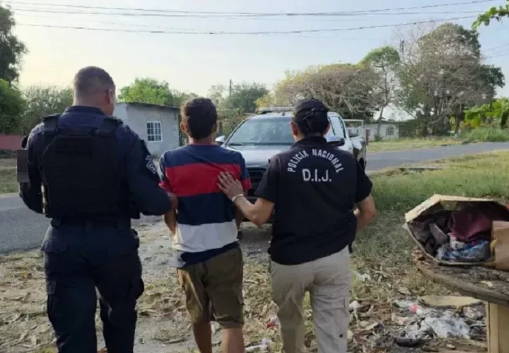 La captura de este hombre ocurrió en el distrito de Antón por agentes de la Dirección de Investigación Judicial (DIJ). Foto. Policía Nacional