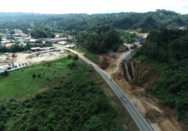 Vista área del proyecto Yaviza-Pinogana en Darién. Foto: Cortesía / MOP