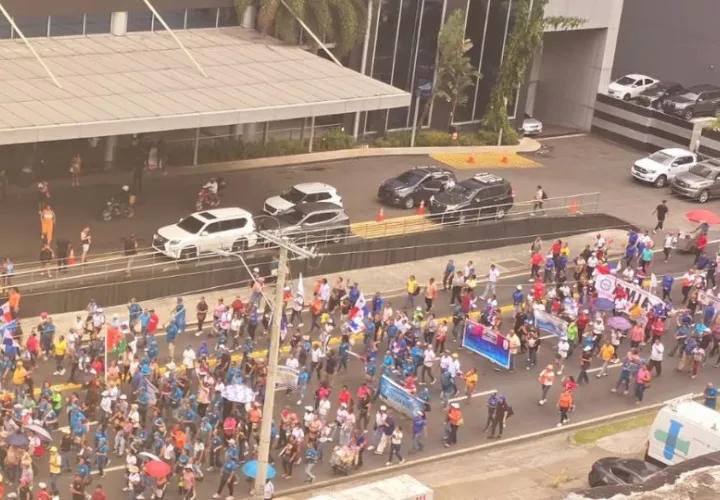 Protesta de educadores. Foto: Tráfico Panamá