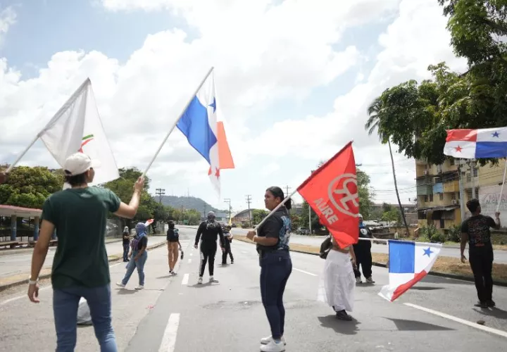 Protestas en las inmediaciones de la Universidad de Panamá. Foto: Cortesía