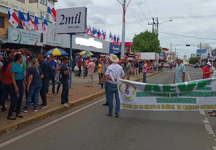 En laprovincia de Veraguas se han realizado una serie de manifestaciones. Foto. Melquíades Vásquez