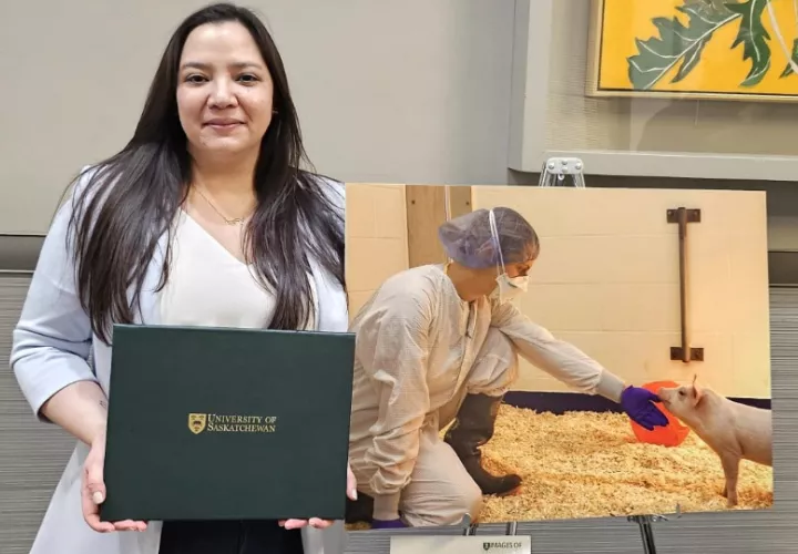 Angie Magaña estudia en la Universidad de Saskatchewan. Foto: Cortesía