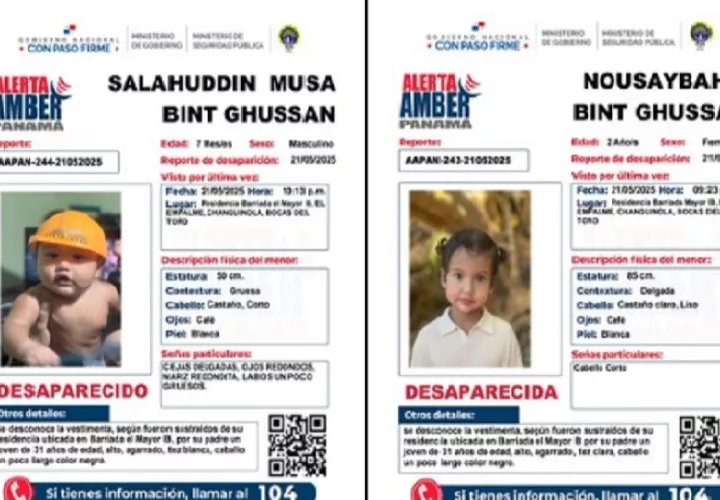 Las autoridades solicitan a la ciudadanía cualquier información que pueda contribuir a la localización de los menores. Foto. PGN