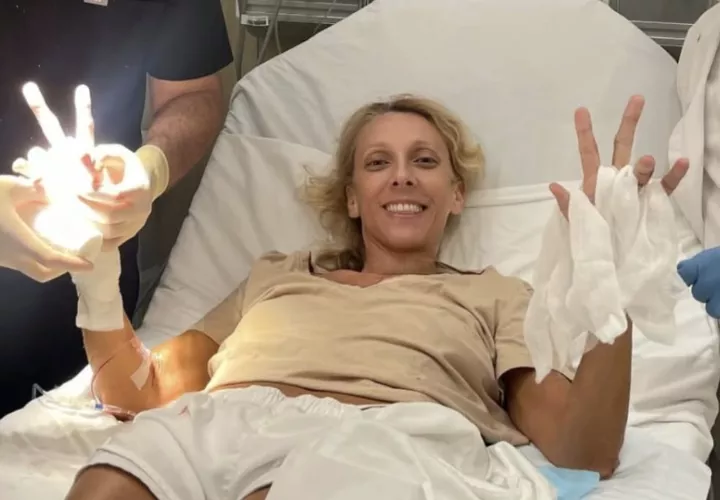 Gaby Gnazzo en el hospital. Foto: Instagram / @gaby_gnazzo