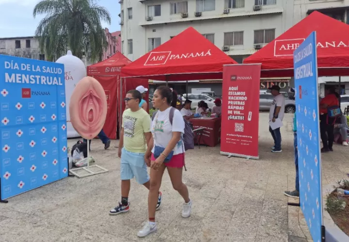 Plaza 5 de Mayo: por una gestión menstrual digna y sin estigmas. Foto: Belys Toribio