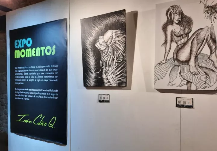 Exhibición del pintor Iván Cedeño. Foto: Cortesía