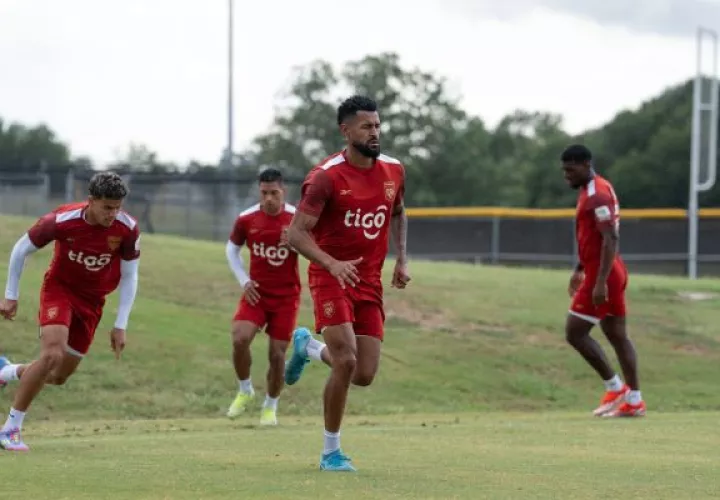 Aníbal Godoy, capitán de Panamá en los entrenamientos. Foto: FPF