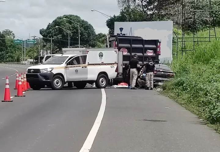 Los primeros informes indican que el conductor del camión de carga informó que, al sentirse cansado, optó por estacionarse a un lado de la carretera. Foto. Eric Montenegro