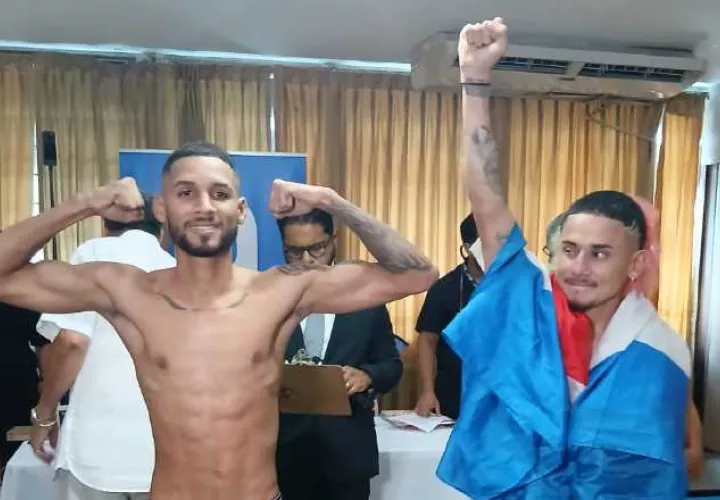 El panameño Ángel Bethancourt (izq.) y el costarricense Larry Olivas. Foto. Jaime Chávez
