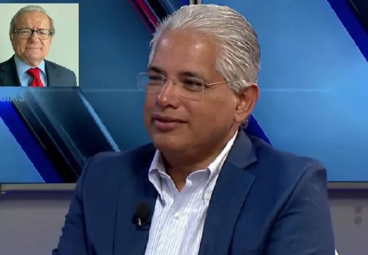 El exmagistrado Arturo Hoyos intercambió opiniones con Blandón. Foto: Cortesía