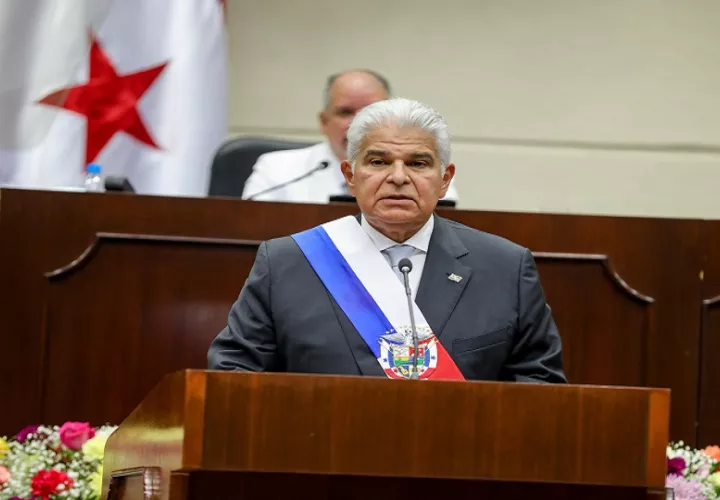 Presidente José Raúl Mulino durante su discurso a la Nación el pasado 1 de julio. Foto: Cortesía