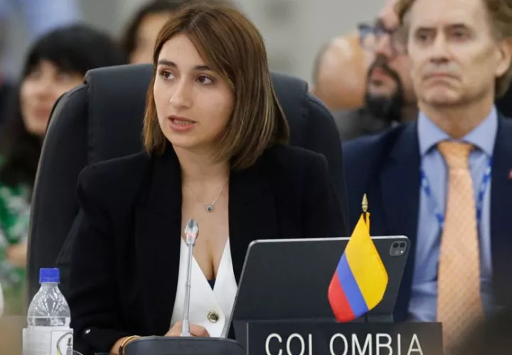 La ministra de Relaciones Exteriores de Colombia, Laura Sarabia. Foto: EFE