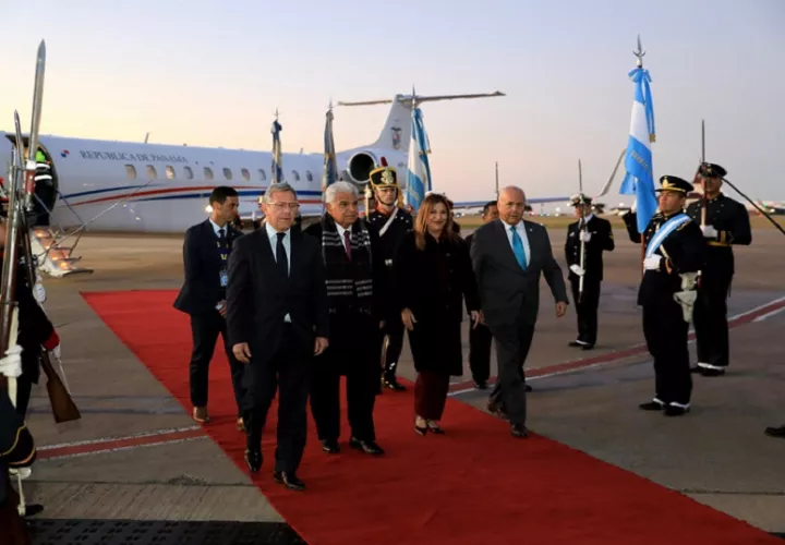 Llegada de Mulino. Foto: Presidencia