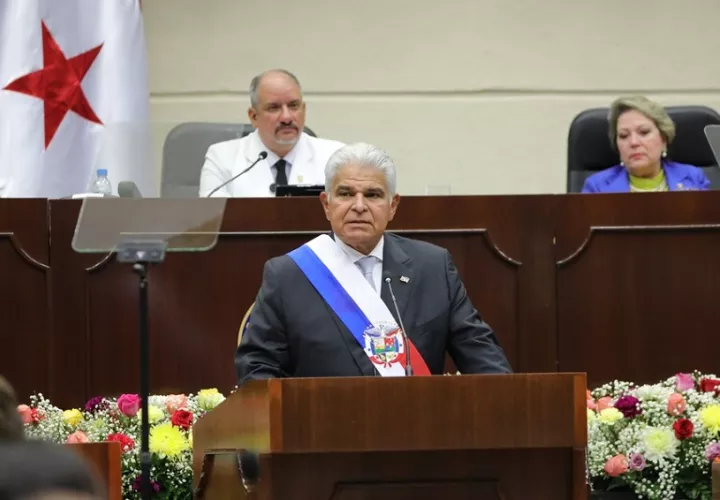  El presidente Mulino rindió su segundo informe a la Nación, en el Pleno de la Asamblea Nacional. Foto: Cortesía
