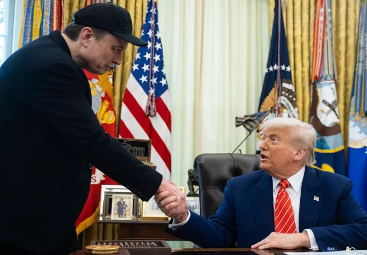 Elon Musk junto al  presidente Trump. Foto: EFE