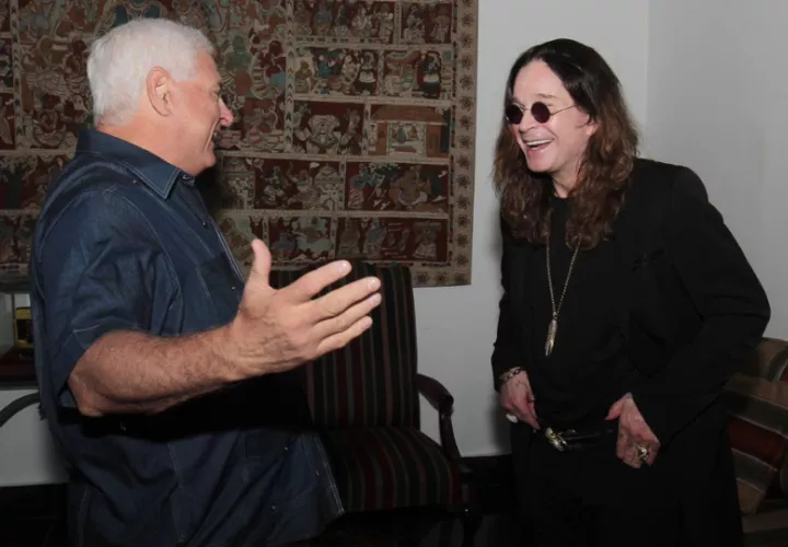 Ricardo Martinelli y Ozzy Osbourne. Foto: Facebook / Ozzy Osbourne