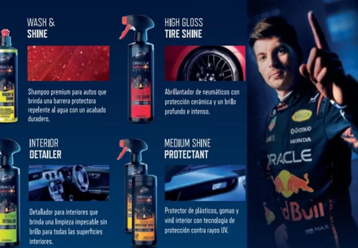 Los productos pretenden llevar tu auto al podio, así como lo hace Max Verstappen. 