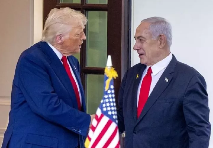 Donald Trump, junto al primer ministro de Israel, Benjamin Netanyahu. Foto: EFE